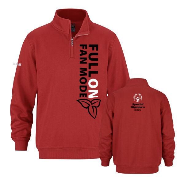 Flux Unisex Full ON Fan Mode Printed Quarter Zip Thumbnail